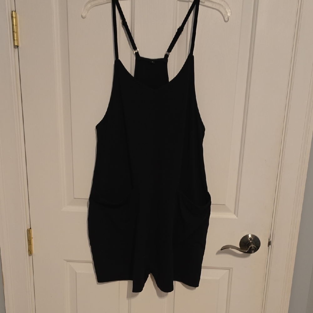 Black Sleeveless Romper